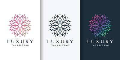 Beauty logo with elegant luxury concept, design template, logo template, logo, Premium Vector