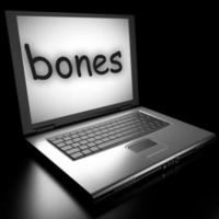 bones word on laptop photo