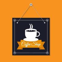 Flat design cafe signage design. - Vector. vector