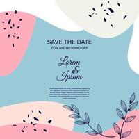 Wedding invitations vector template. save the date. abstract arts design for wedding celebration. -  Vector.