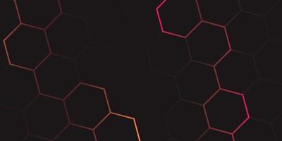 Hexagon abstract dark background vector