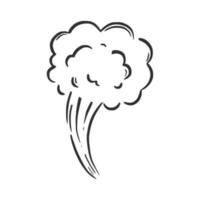 Hand drawn explosion cloud, splash smoke vector