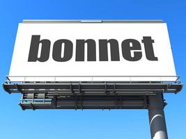 bonnet word on billboard photo