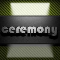 ceremony word of iron on carbon photo