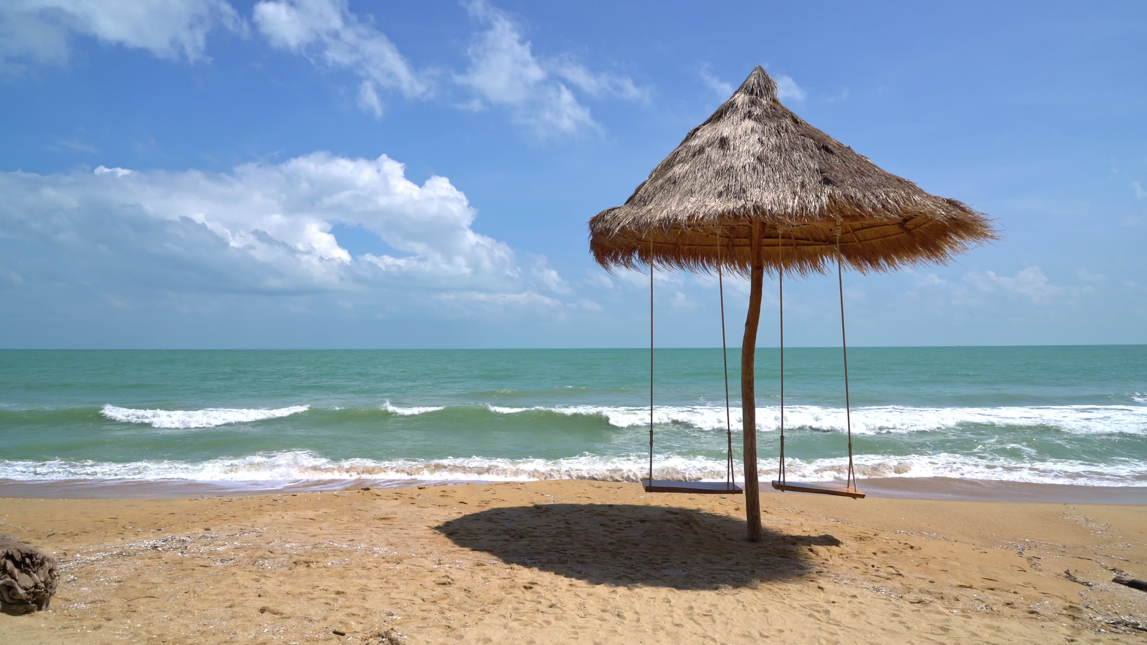 swing on beach with ocean sea and blue sky background 6057725 Stock ...