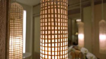 beautiful lamp decorate in hotel bedroom video