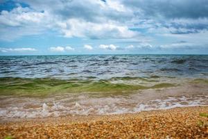 beach on a Sunny day with clouds photo