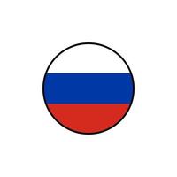 round russia flag design vector illustration.