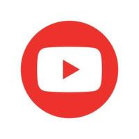 logotipo de youtube sobre fondo transparente vector
