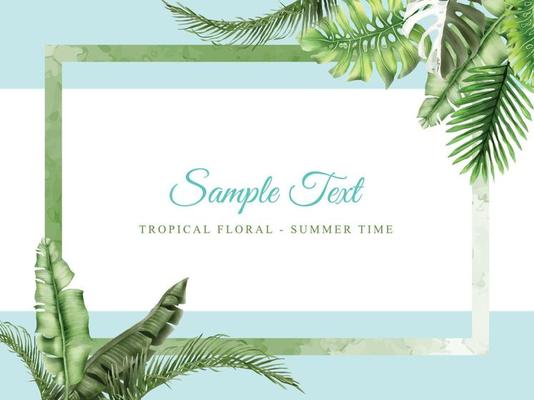 Beautiful background tropical leaves design
