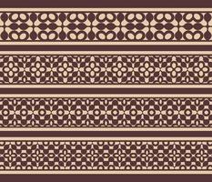 ornament style ethnic seamless borders set vector