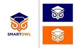 logo owl temas de graduación, escuela y educación vector