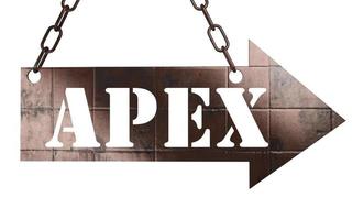 apex word on metal pointer photo