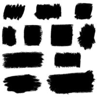 Collection of vector brush hand drawn graphic element. Set of vector brush strokes isolated on white background. vector illustration.