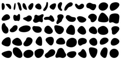 Random blotch, inkblot. Organic blob, blot. Random blob organic geometric round pattern isolated on white background. vector illustration.