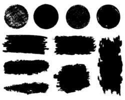 Collection of vector brush hand drawn graphic element. Set of vector brush strokes isolated on white background. vector illustration.