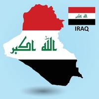 Iraq Map and Flag Background vector