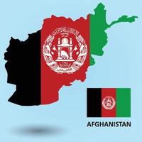 Afghanistan Map and Flag Background vector