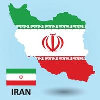 Iran Map and Flag Background vector