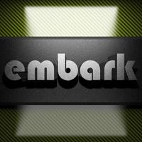 embark word of iron on carbon photo