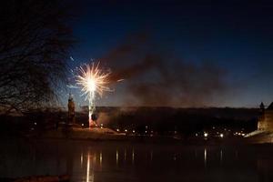 fireworks in the night sky photo