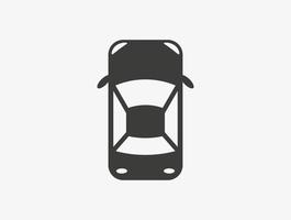 icono de vista superior del coche vectorial aislado sobre fondo blanco vector