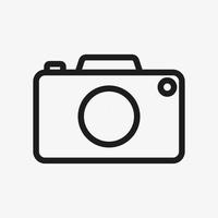 Camera outline icon. Photography line symbol vector