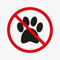 Vector icon of a crossed animal paw