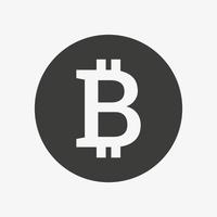 símbolo de criptomoneda. icono de vector de bitcoin. minería digital