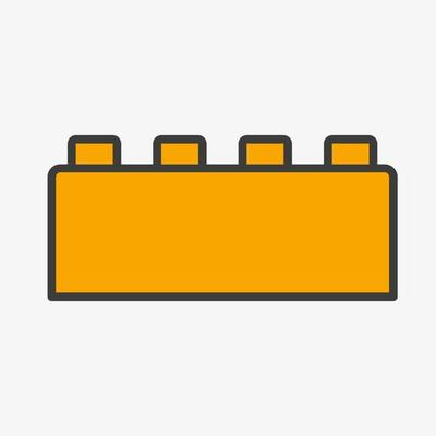 Toy brick vector illustration. Building block icon