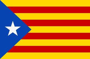Catalonia vector flag. Autonomous area in Spain