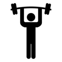 Weightlifting icon. Vector illustration isolated on white background