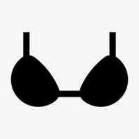 icono de sujetador. signo de ropa interior femenina. ilustración de vector de bikini aislado sobre fondo blanco