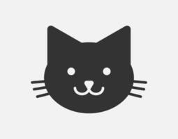 Cat vector icon isolated on white background. Cute kitty sign