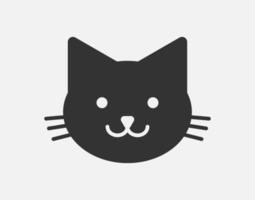 icono de vector de gato aislado sobre fondo blanco. linda señal de gatito