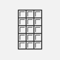 Chocolate vector icon isolated on white background