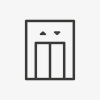 Lift vector icon. Elevator outline icon