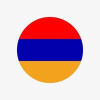 Round armenian flag vector icon isolated on white background. The flag of Armenia in a circle