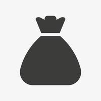 Money bag icon with empty space. Vector illustration. Sack pictogram
