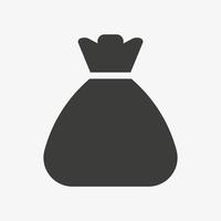 Money bag icon with empty space. Vector illustration. Sack pictogram