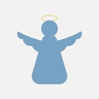 Angel vector icon isolated on white background