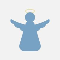 Angel vector icon isolated on white background