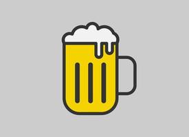 icono de vector de cerveza aislado sobre fondo blanco