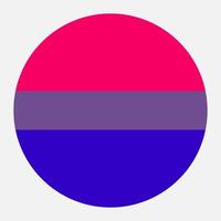 icono de vector de círculo de bandera bisexual