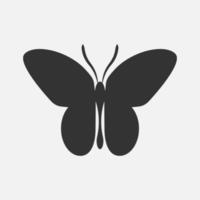 Butterfly vector icon isolated on white background