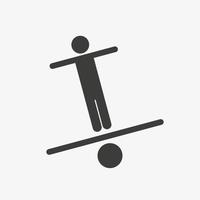 icono de estabilidad, ilustración vectorial. pictograma de equilibrio vector