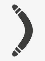 Boomerang vector icon isolated on white background