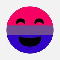 ilustración de vector de emoji bisexual aislado sobre fondo blanco