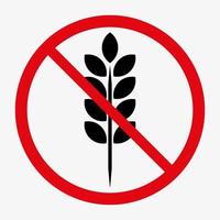 Gluten free icon. No barley sign. Vector illustration isolated on white background