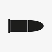 Bullet vector icon isolated on white background